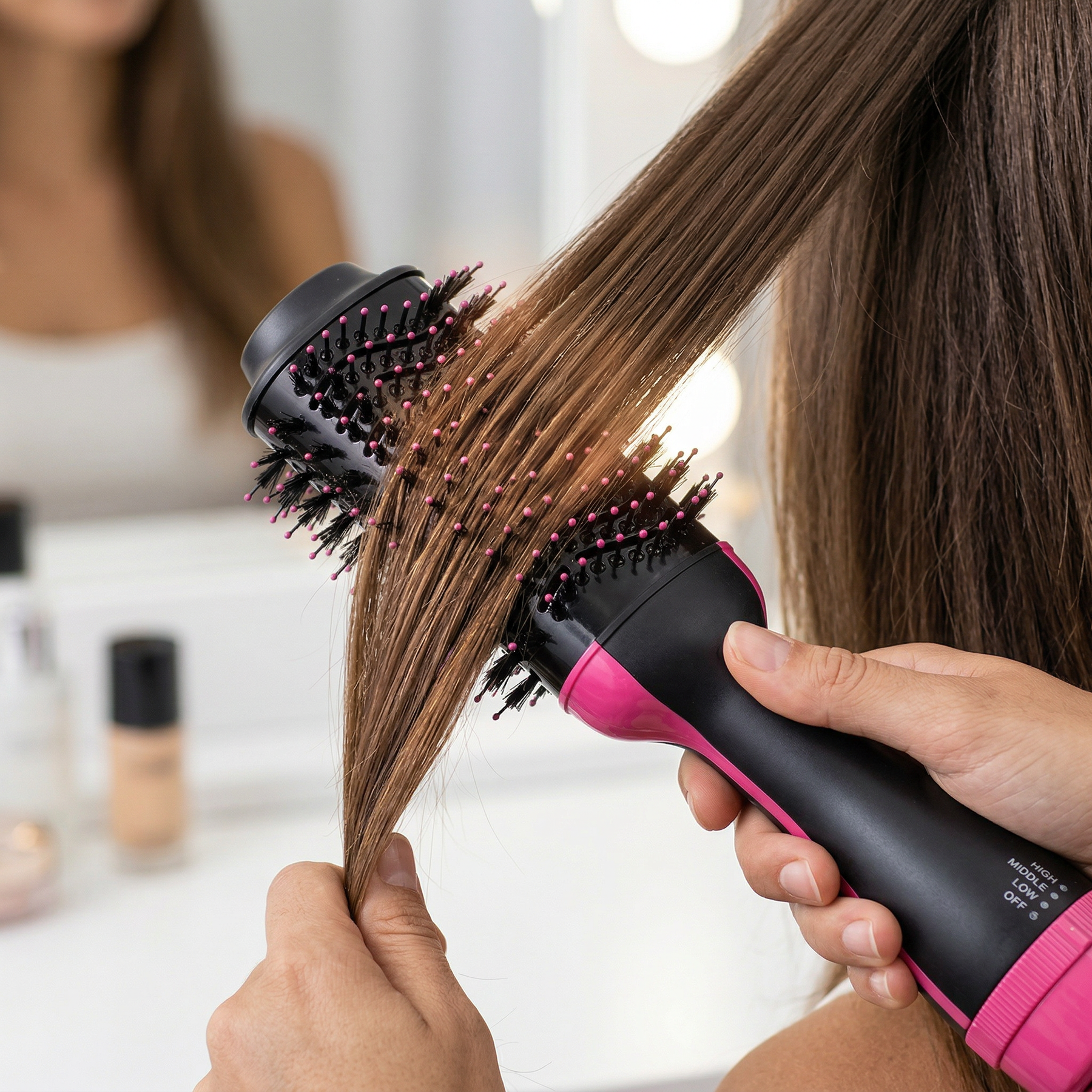Cepillo Secador y Alisador Profesional 3 en 1 - Brillo de Peluquería