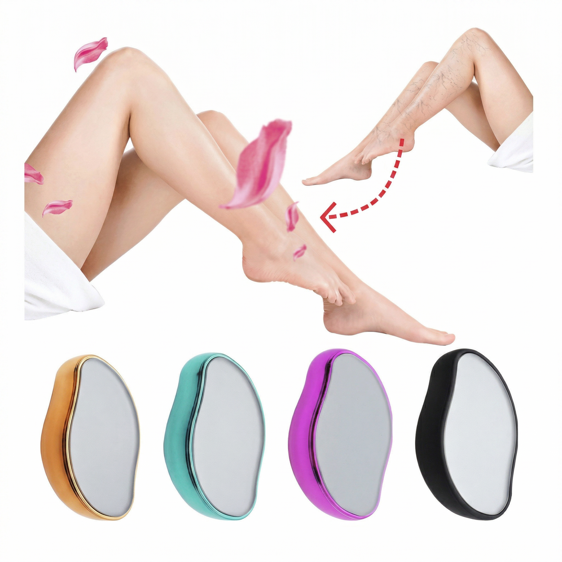 Borrador de Vello de Cristal Mágico - Depilación Exfoliante Sin Irritación